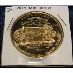 363. 1858-1983 Quasicentennial Medal Dakota City, Iowa. Brass. 39mm. BU.