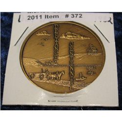 372. 1882-1982 Defiance, Iowa Centennial Medal. Brass. 39mm. BU.
