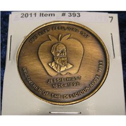 393. 1987 Peru, Iowa Medal. Brass. 39mm. BU.