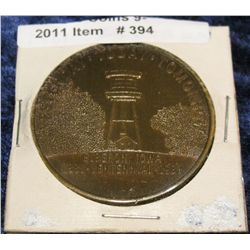394. 1881-1981 Elberon, Iowa First Issue Centennial Medal. Brass. 39mm. BU.
