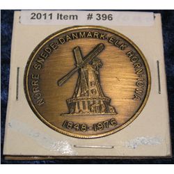 396. 1846-1976 Elk Horn, Iowa Medal. Brass. 39mm. BU.