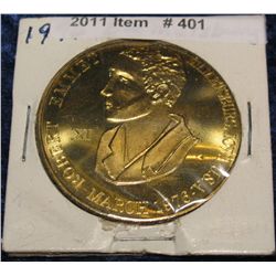 401. 1976 Emmetsburgh, Iowa Irish Dollar. Brass. 39mm. BU.