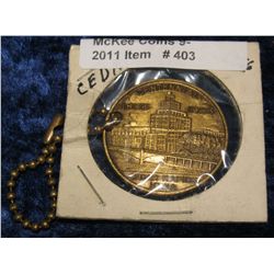 403. 1856-1956 Cedar Rapids, Iowa Centennial Medal on Key Chain.