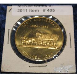 405. 1864-1964 Chelsea, Iowa Centennial Medal, Brass, BU.