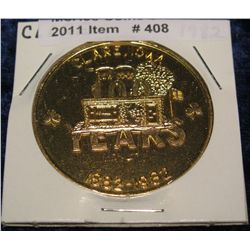 408. 1882-1982 Clare, Iowa Centennial Medal. Brass. BU.