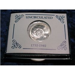 444. 1982 D Silver George Washington Commemorative Half Dollar