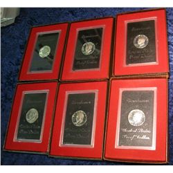 454. (6) 1971 S Silver Eisenhower Dollars. Original as issued.