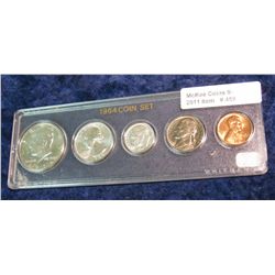 459. 1964 U.S. Year Set in Whitman case. Gem BU. Cent to Half.