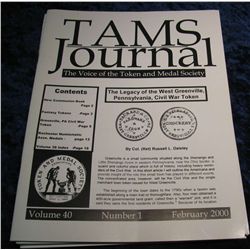 520. Volume 40 Numbers 1-6 2000 "TAMS Journal". Mint.