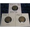 Image 1 : 588. (3) 1930 S Buffalo Nickels.  One has a nearly Full Horn.