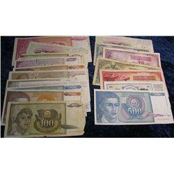 595. (20) Old Foreign Bank Notes. Includes Yugoslavia,