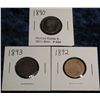 Image 1 : 609. 1890, 92, & 93 Liberty Nickels. Circulated.
