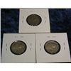Image 2 : 618. (3) 1915 P Buffalo Nickels. Circulated.