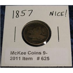 625. 1857 U.S. Flying Eagle Cent. G-4.