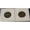 Image 2 : 648. 1916 D & 20 D Buffalo Nickels. First is dark, second VG.