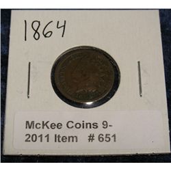 651. 1864 Indian Head Cent. G-4.