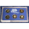 Image 2 : 787. 2000 S Statehood Quarter Set in original plastic Mint case.