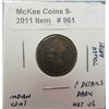Image 1 : 961. 1868 U.S. Indian Head Cent. F Details Dark Net VG.