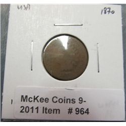 964. 1870 U.S. Indian Head Cent. AG-3.