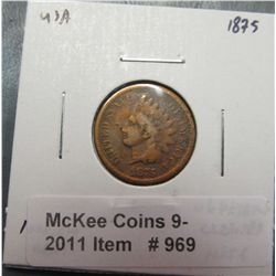 969. 1875 U.S. Indian Head Cent. G-4.