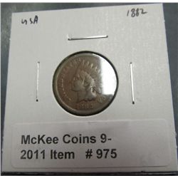 975. 1882 U.S. Indian Head Cent. G-6.