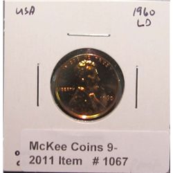 1067. 1960 P Large Date Lincoln Cent. Proof 65.
