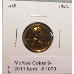 1070. 1962 P Lincoln Cent. Proof 67.
