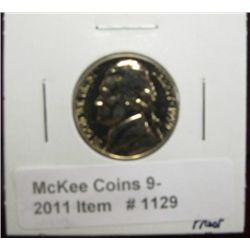 1129. 1959 P Jefferson Nickel. Proof 65.