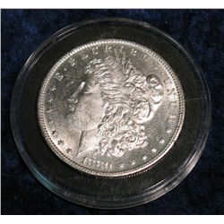1169. 1880 P Morgan Dollar. MS 63. Reverse is Prooflike.