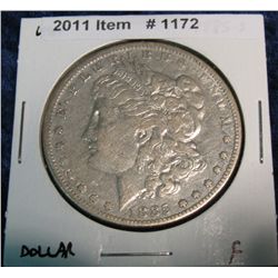 1172. 1885 S Morgan Dollar. F-12.