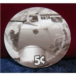 1213. 2004 "AAFES" 5c Plastic token-issued for GI stationed Overseas