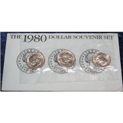 1247. 1980 Denver Mint U.S. Coin Souvenir Set. Cent to Half Dollar.