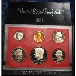 1301. 1981 S U.S. Proof Set. Original as issued.