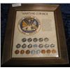 Image 1 : 1362. Framed Set "Wartime Coinage". Includes 11 pc.