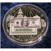 Image 1 : 1374. Benjamin Franklin $100 Banknote Coin. 39mm.