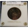 1377. 1776 Dickeson's Continental Currency Dollar. Brass. Brilliant Unc.