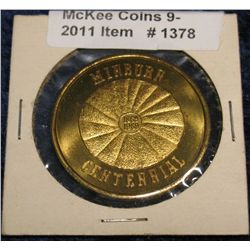 1378. 1969 "The Old Mill Stone" Minburn, Iowa Centennial Medal.