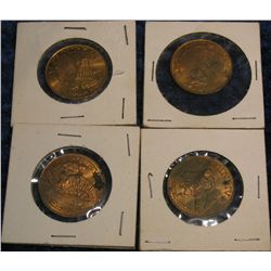 1379. 1968 Mercury IX, 1961 Mercury IV Medal, 1965 Gemini IV, & 1969 Apollo IX Medals.