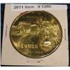 1380. 1864-1964 Nevada Centennial Medal. Brass. BU. 39mm.