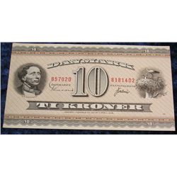 1403. April 7, 1936 Denmark 10 Kroner. CU.