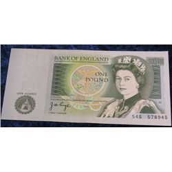 1406. 1642-1727 Bank of England One Pound. Sir Isaac Newton. CU.