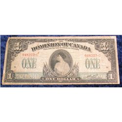 1417. March 17, 1917 The Dominion of Canada $1. Large size. G-4.