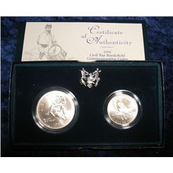1421. 1995 Civil War Battlefield Commemorative Coin Set. BU.