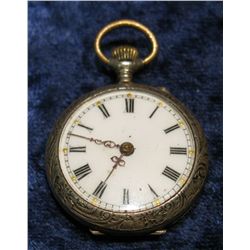 1429. Small open-faced Silver Pocket/Jewelry Watch.