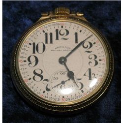 1430. Hamilton 992B Open-faced "Railway Special" Pocket Watch.