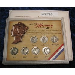 1459. Legend of the Mercury Dime. 7-Coins