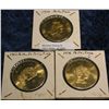 1493. 1975, 76 & 83 Pella, Iowa Brass Dutch Dollars.
