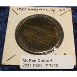 1512. 1981 Webster City, Iowa #9 Bronze Medal