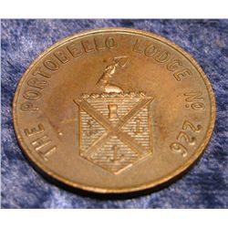 1522. Edinburgh, Scotland Masonic Penny. VF