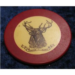 1543. Rock Island. Ill B.P.O.E. Moose Lodge Clay Token.